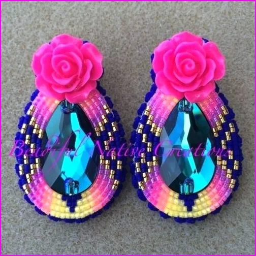 Native American Bead Patterns Beaded Earrings View Larger Indian ...