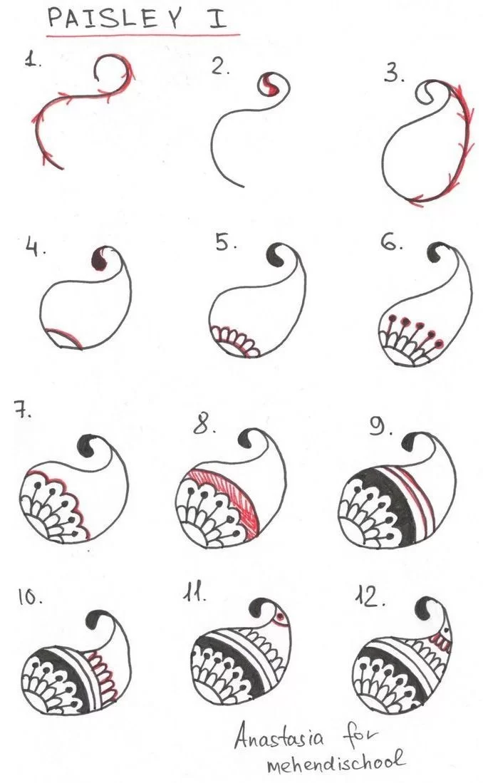 Paisley Drawing Patterns Step by Step
