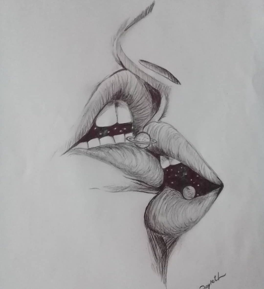 simple pencil drawing.