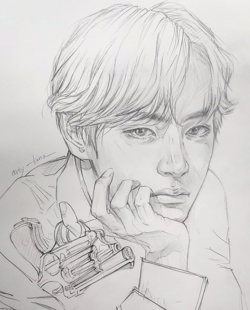 How To Draw Bts V - Wallpaperist