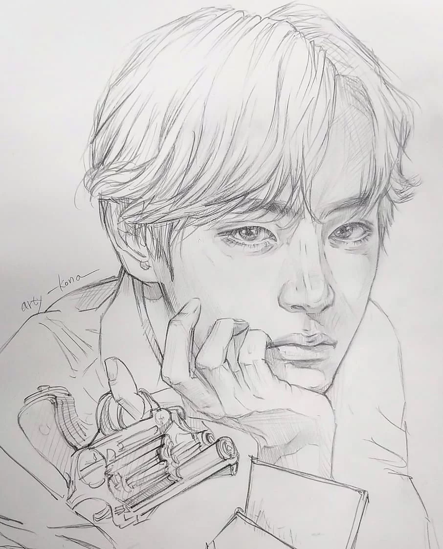 Sketch With Me - BTS members- drawing process - YouTube-iangel.vn