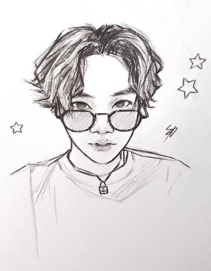 Second one cause Yoongi is hot #art #artwork #drawing #sketch #bts  #btsfanart #btssuga #suga #minyoongi | Instagram