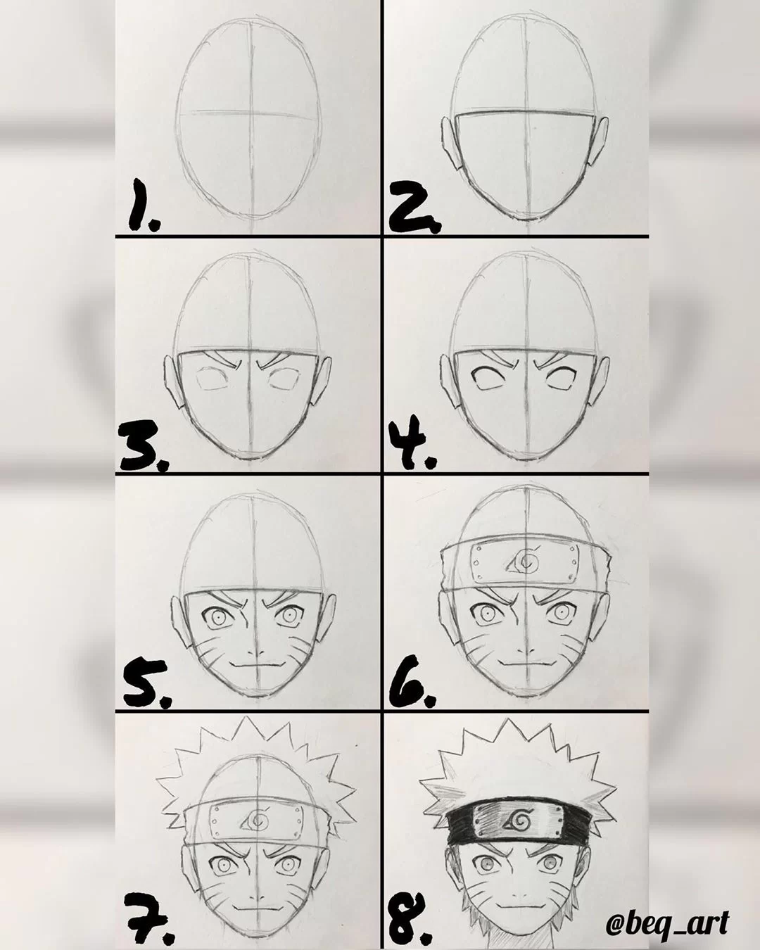 naruto drawings in pencil step by step for beginners