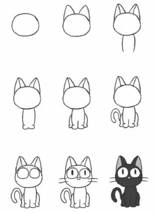 how do you draw a cat