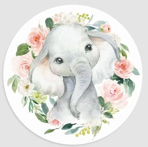 Cute elephant watercolor