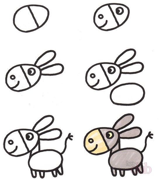 How To Draw Animals For Kids Step By Step With Pencil Do It Before Me