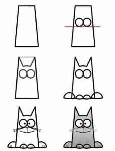 20 Easy Cat Drawing Step by Step Tutorials – Simple Cat Sketch | Do It