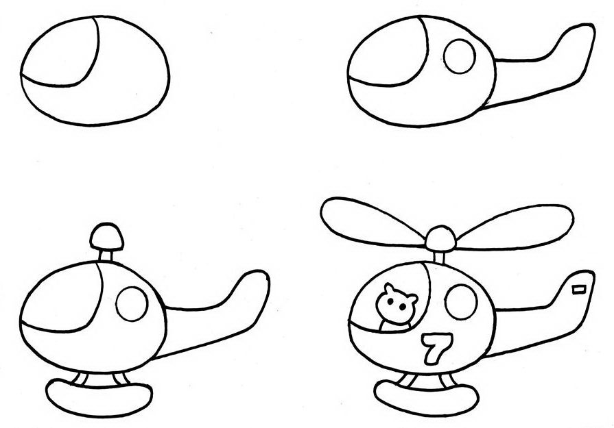 Featured image of post Helicopter Drawing For Kids Step By Step Using short lines draw the tail fin