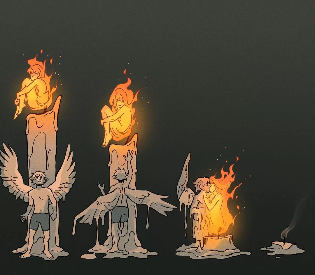 Icarus and the Sun drawing