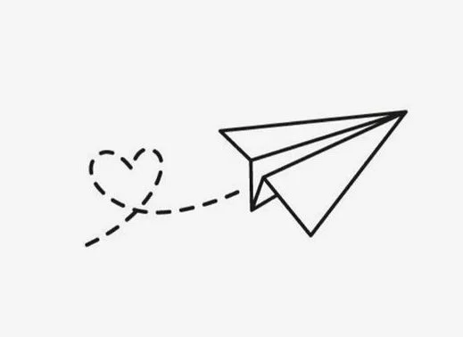 aesthetic paper airplane minimalist