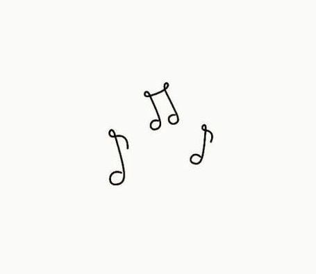minimalist music notes drawing