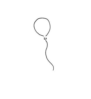 simple aesthetic balloon drawing