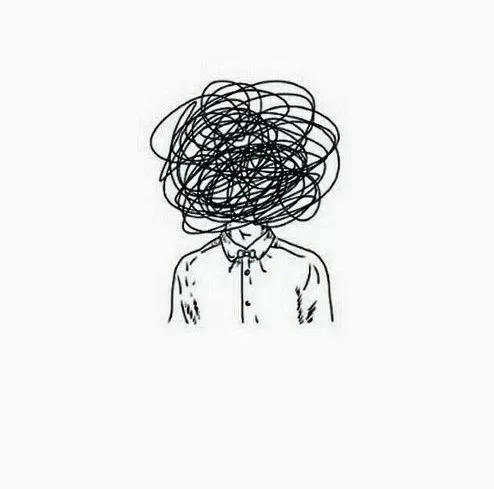simple aesthetic confused mind drawing