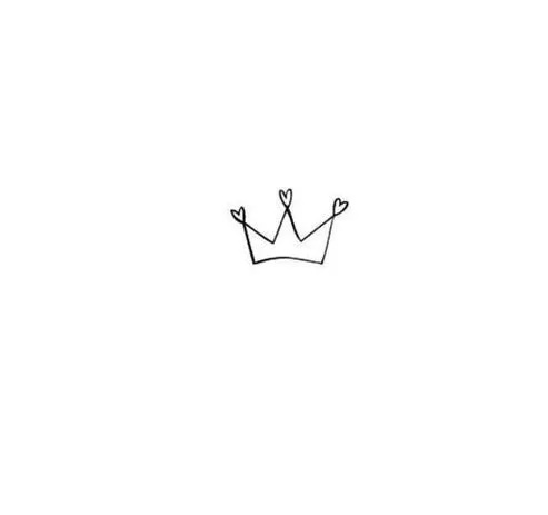 simple aesthetic crown drawing
