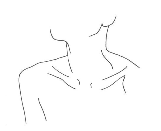 simple aesthetic minimalist neck drawings