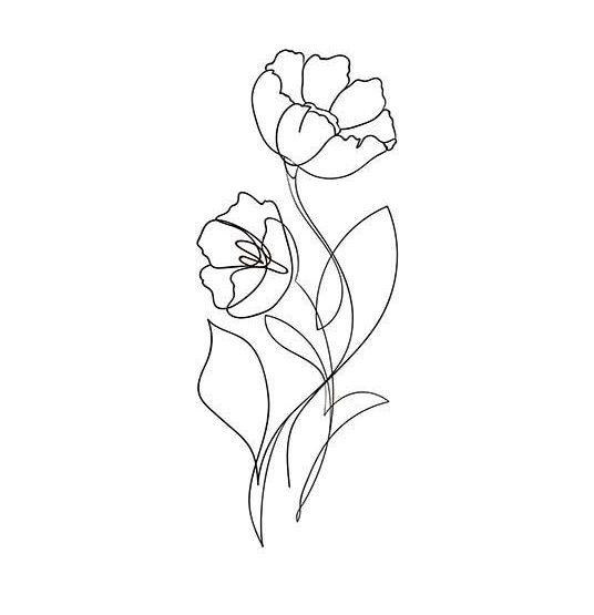 Simple One Line Flowers - img-floppy