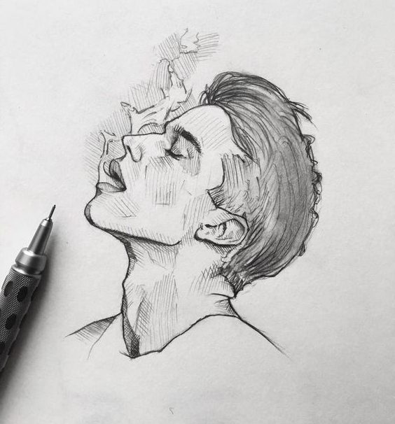 cool simple pencil drawings