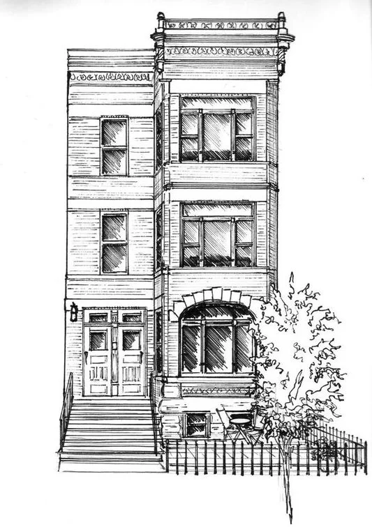 beautiful house drawing