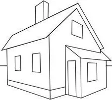 easy house drawing step by pencil