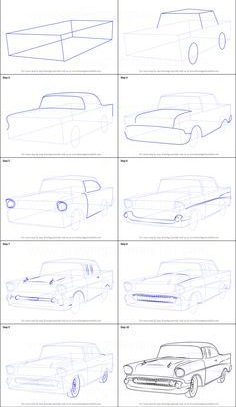 how to draw a car step by step