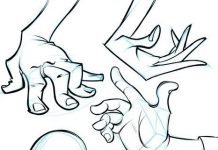 how to draw hands cartoon