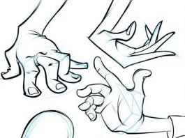how to draw hands cartoon