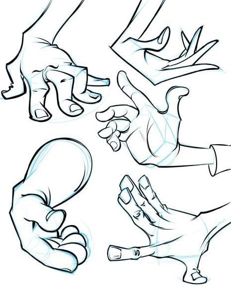 how to draw hands cartoon