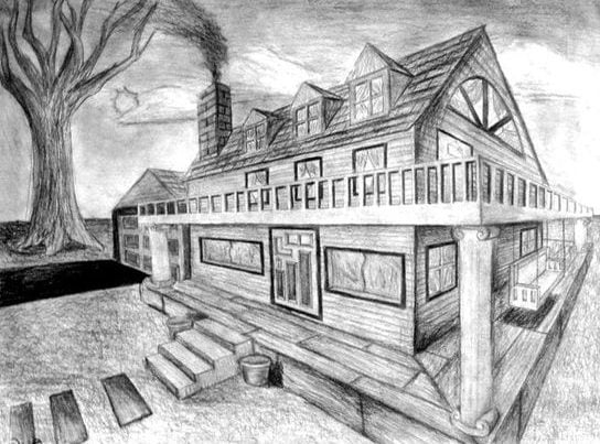 perspective house drawing