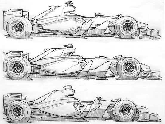 race car how to draw a car step by step