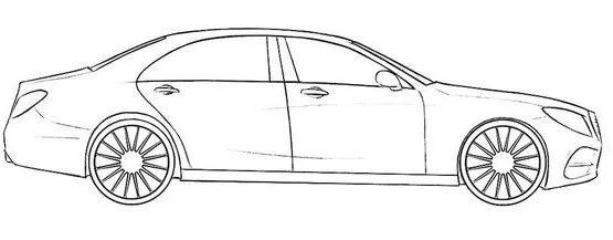realistic car drawing