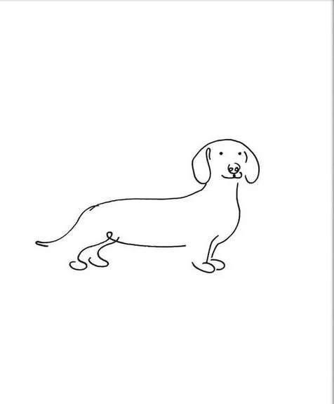 sausage drawing dog step by easy
