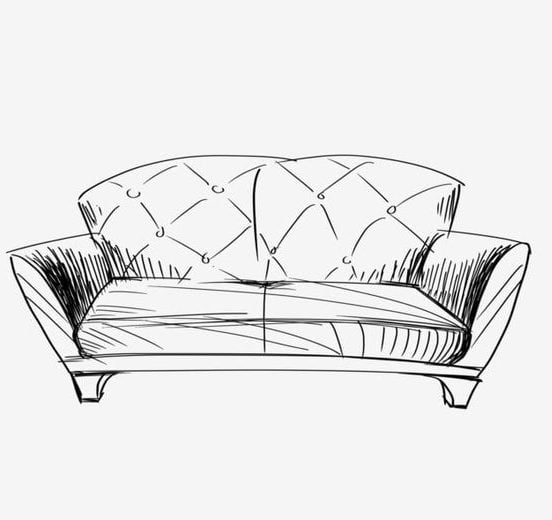 simple easy couch drawing