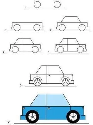 step kids how to draw a car