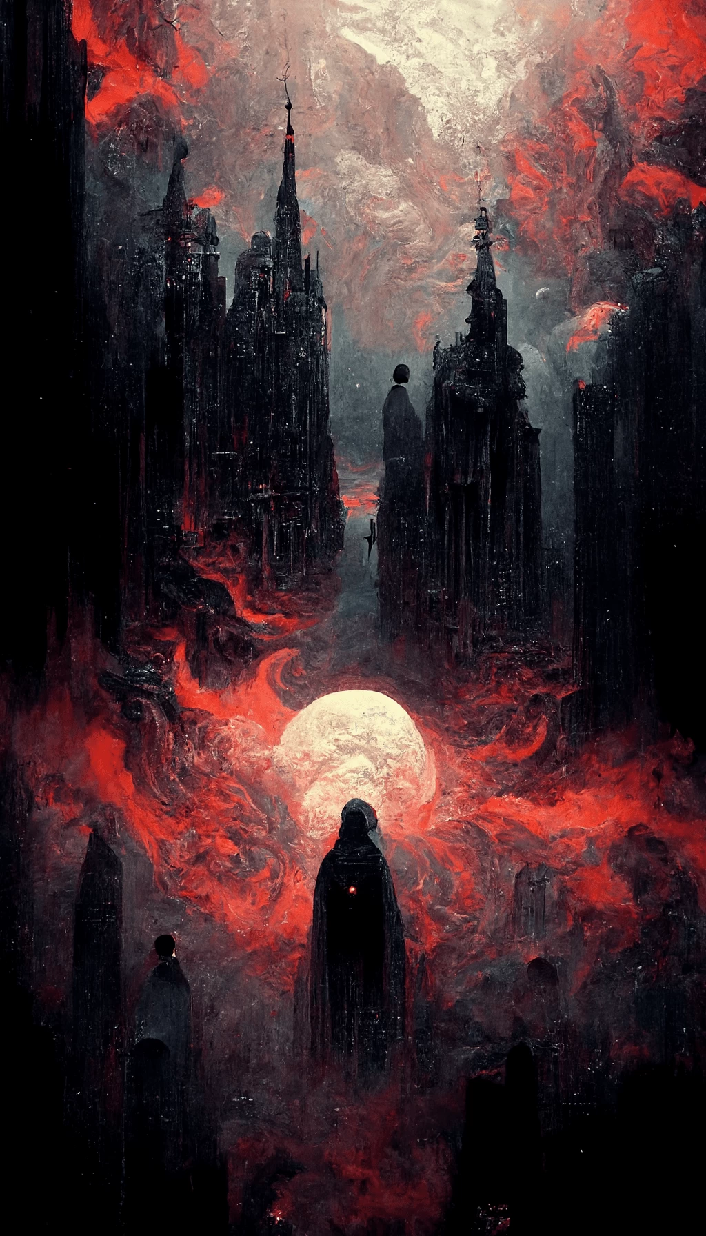 Dark phone wallpaper with black aesthetic