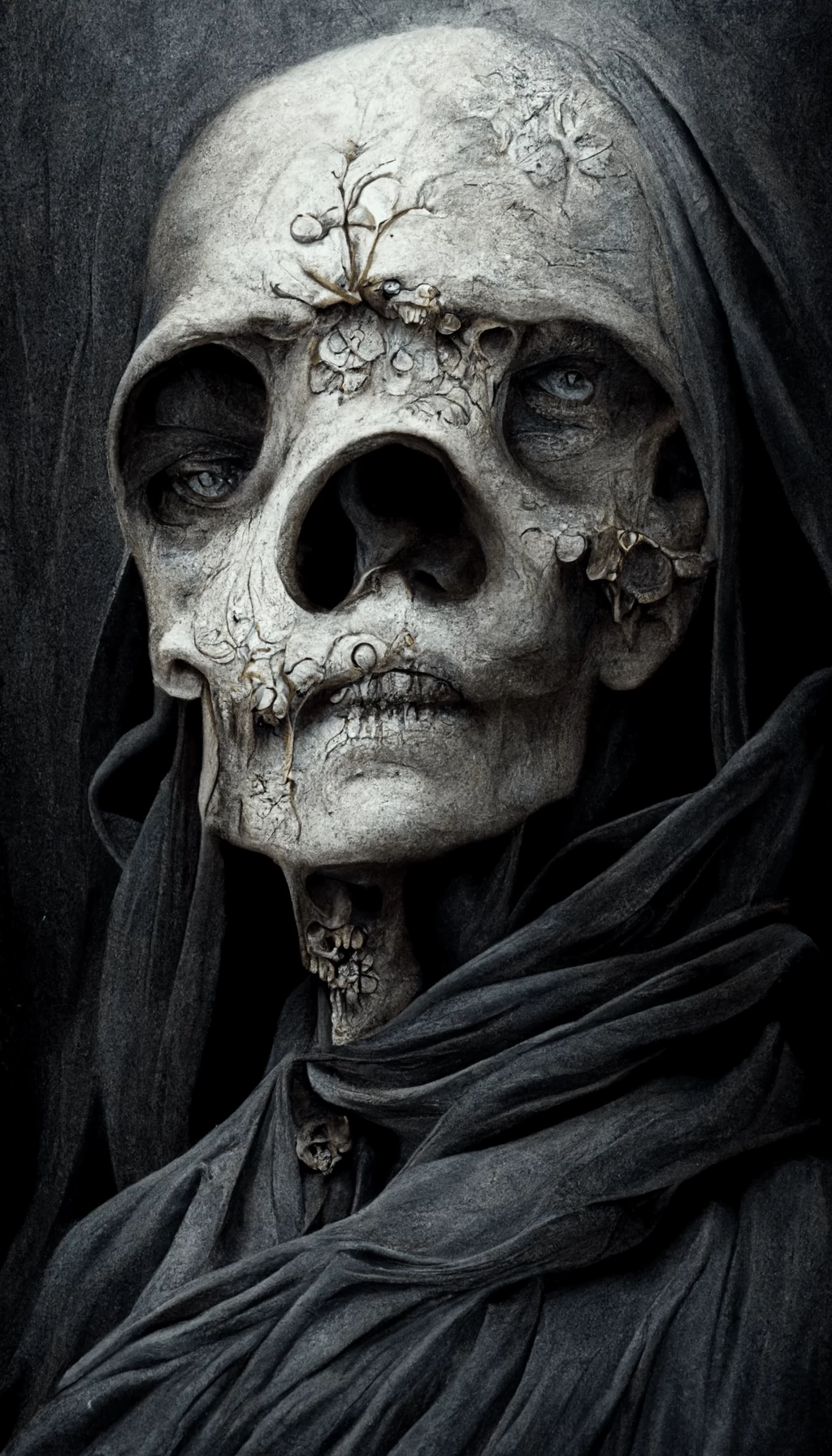 Black skull aesthetic phone wallpaper