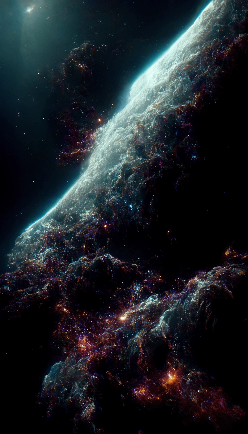 Universe wallpaper with dark phone background