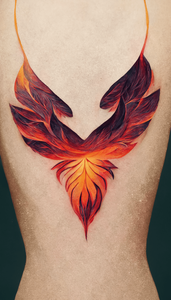 Captivating Phoenix Tattoo Designs 2024 Edition   Fire Phoenix Tattoo 585x1024 