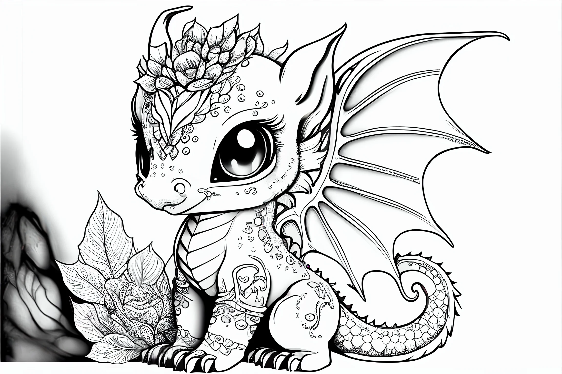 Cute Dragon Coloring Pages