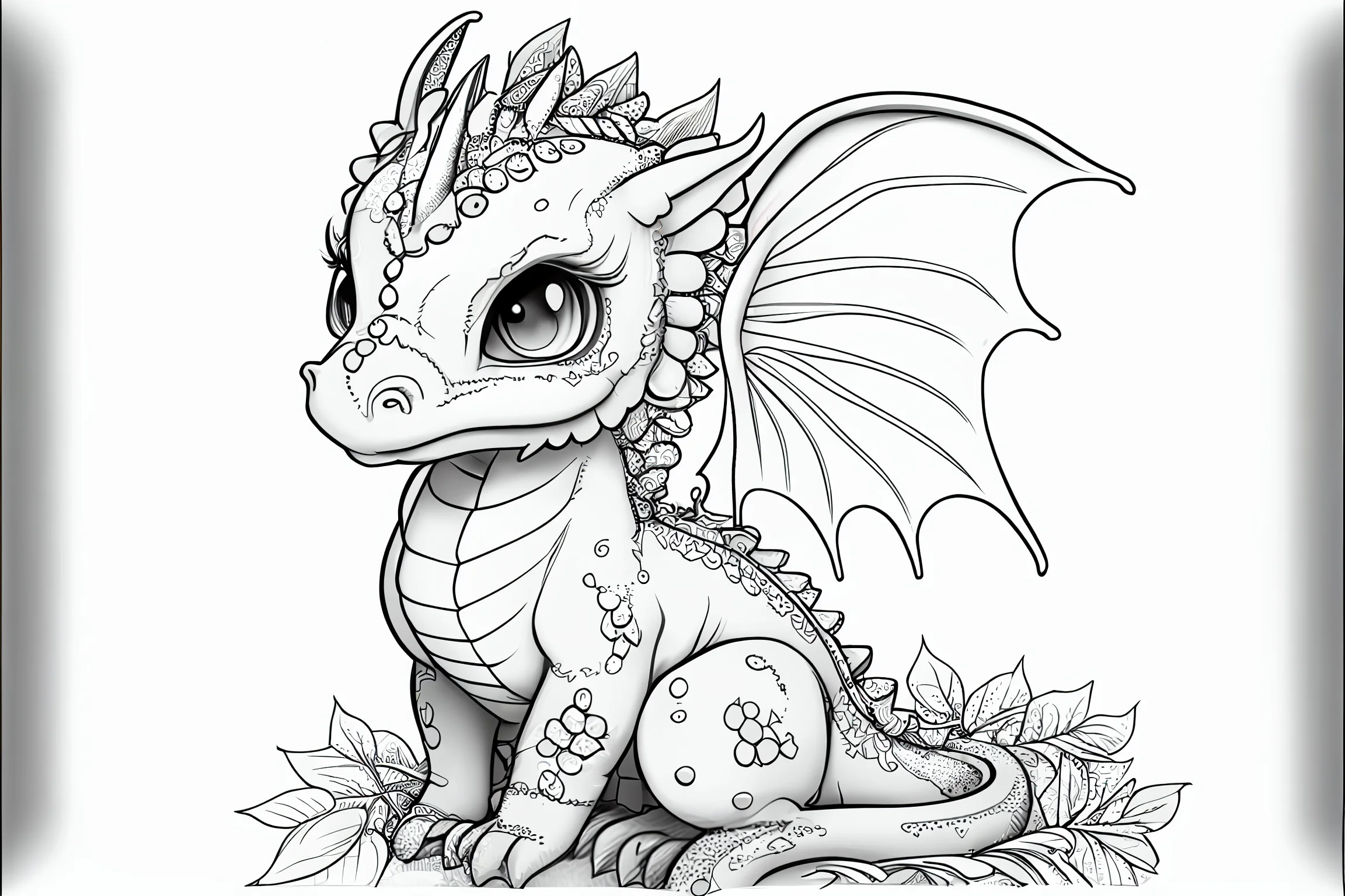 Cute Dragon Coloring Page