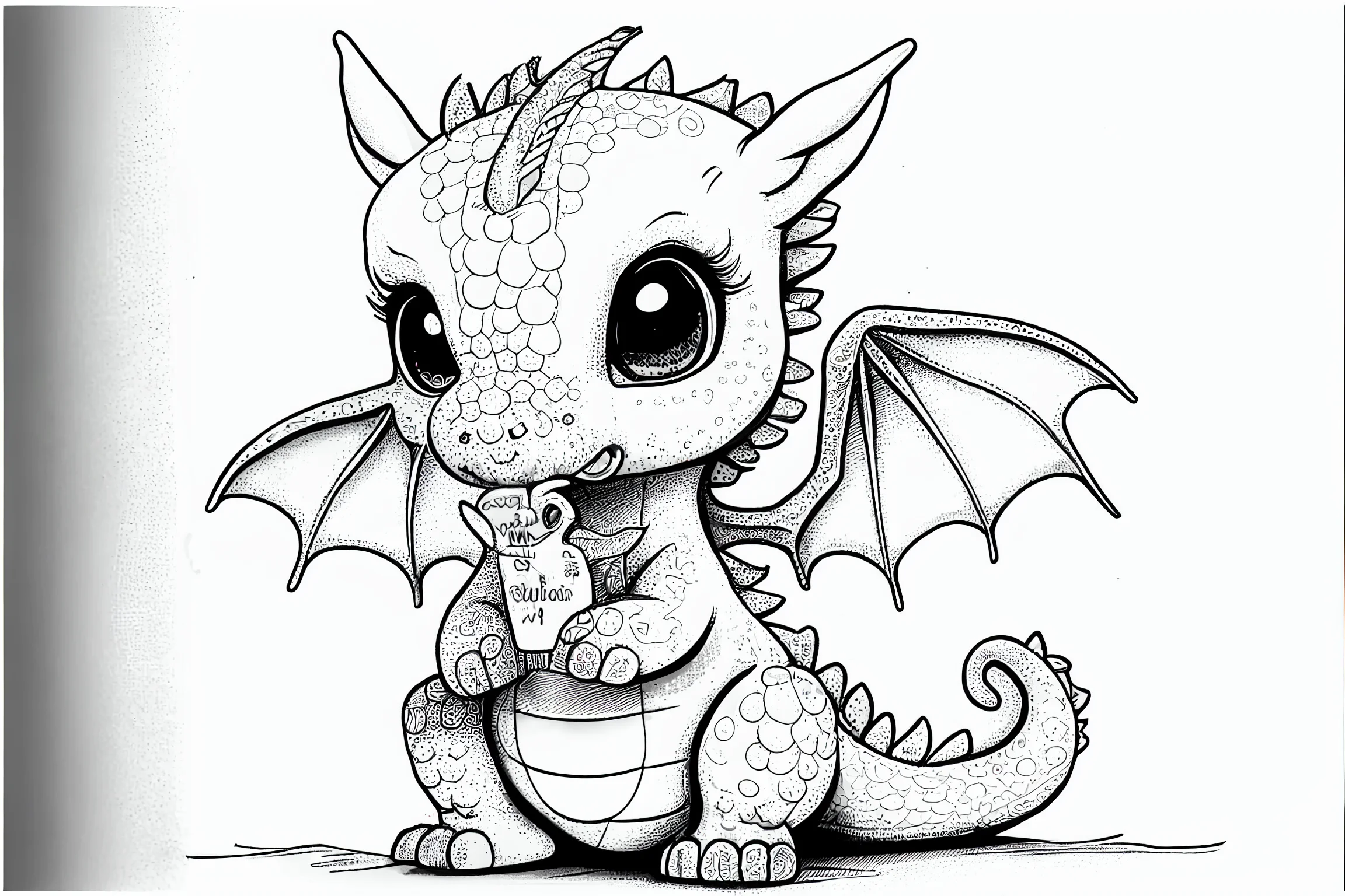 Cutest Baby Dragon Coloring Page The BestWebsite