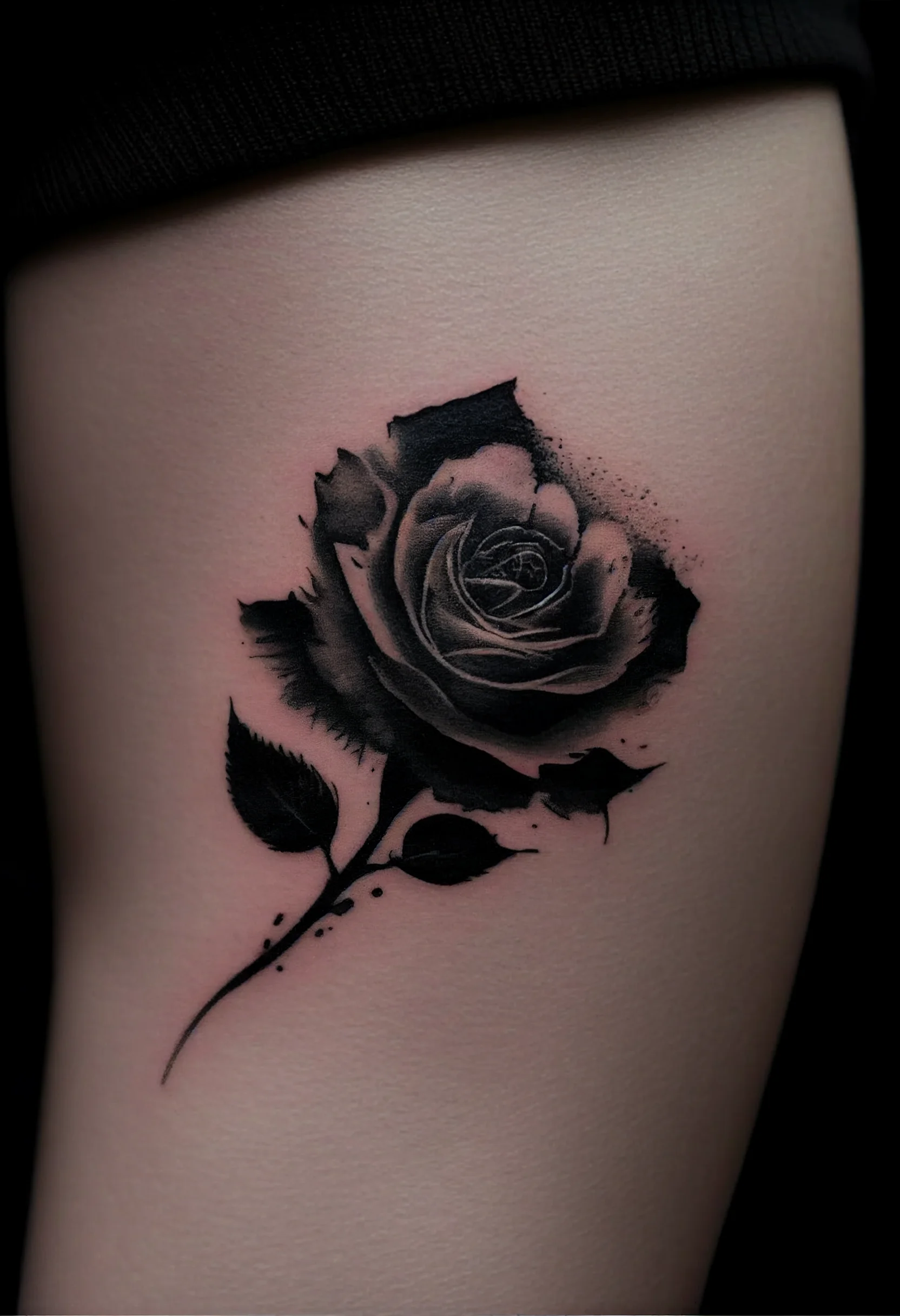 15 Elegant Black Rose Tattoo Designs for 2023 - Do It Before Me