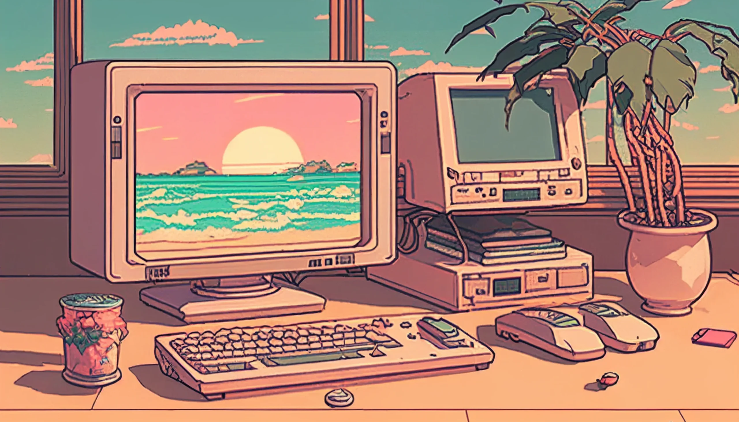 Step into Nostalgia with Stunning 90s Anime Aesthetic Desktop Wallpapers