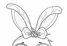The female baby bunny wears a buckle, and her big, kawaii eyes sparkle behind large glasses.