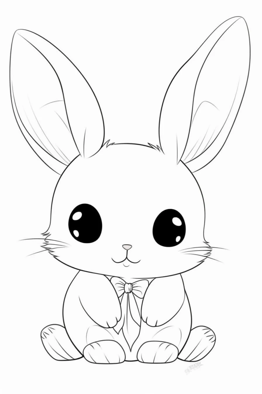 Animal baby bunny cute coloring pages