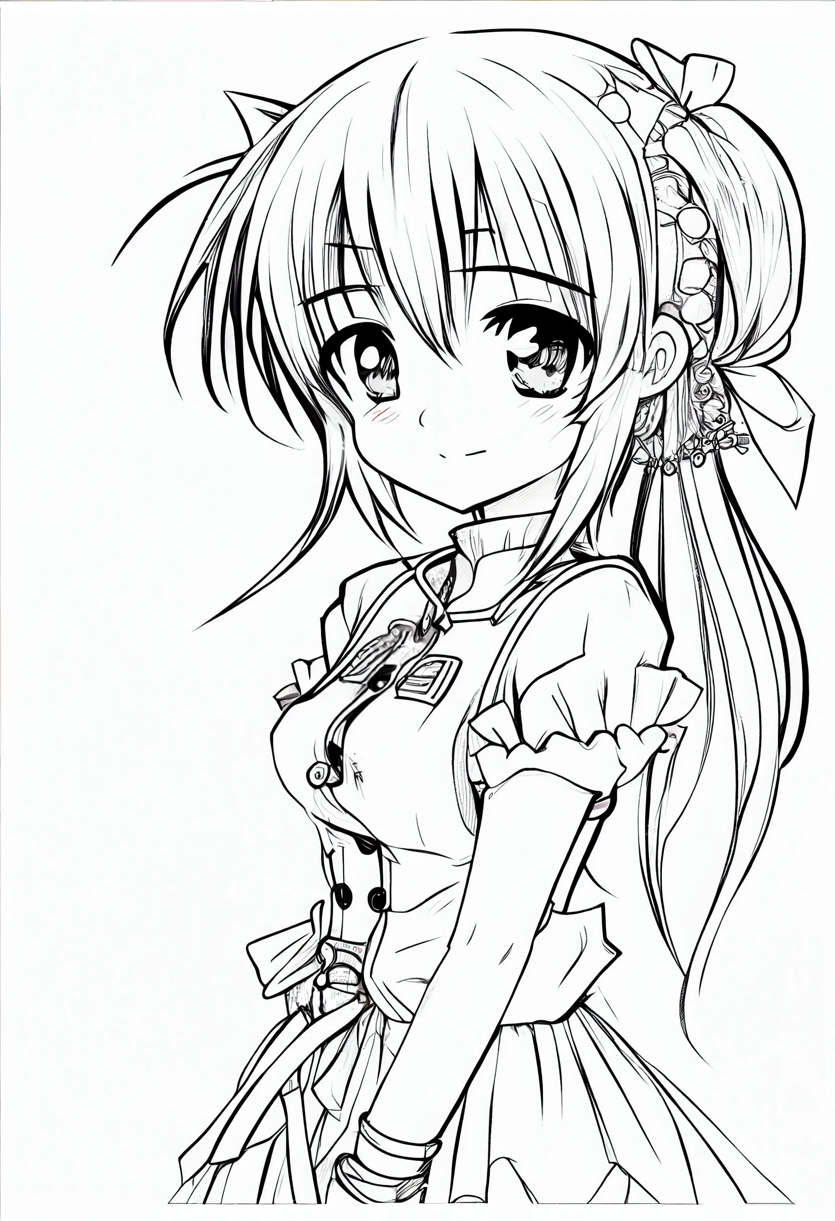 Anime cute coloring pages