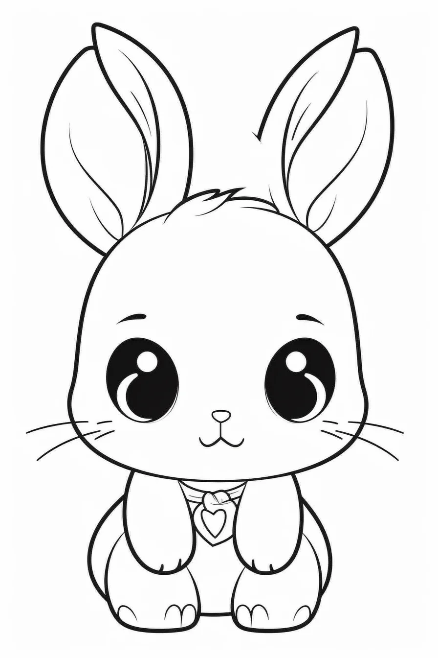 Baby bunny cute bunny coloring pages