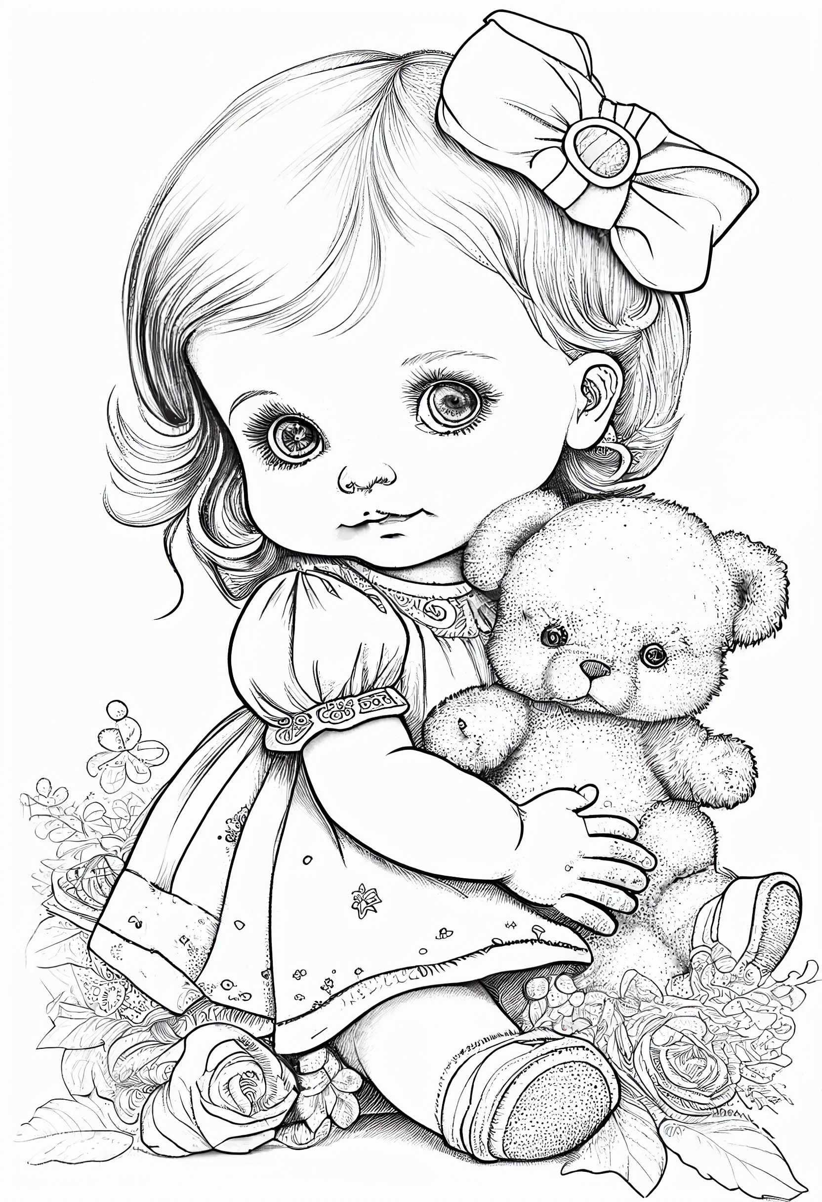 Baby cute coloring pages