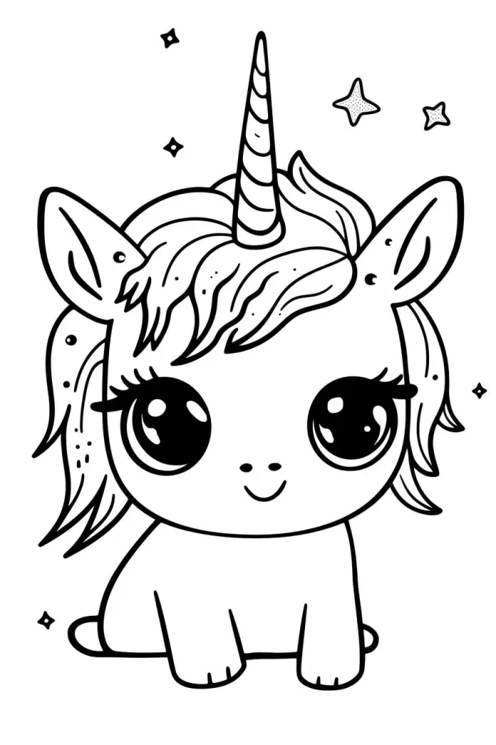 Baby unicorn coloring pages