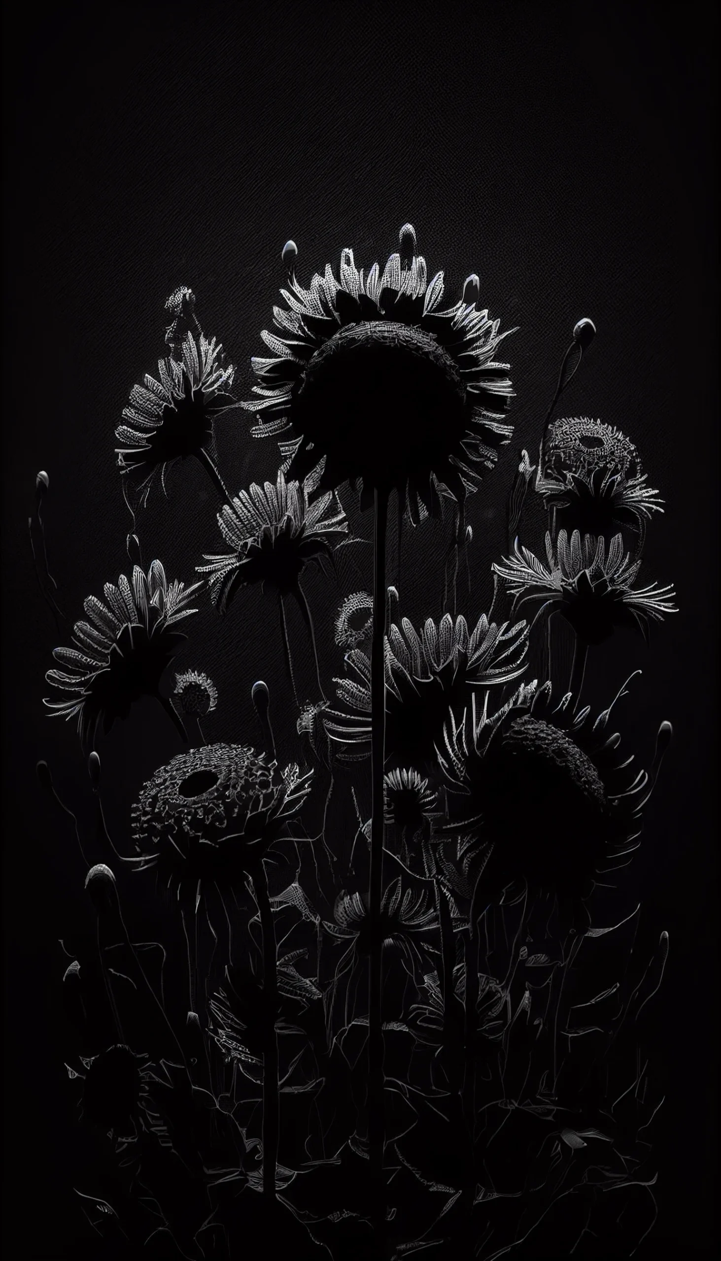 Black flower background iPhone