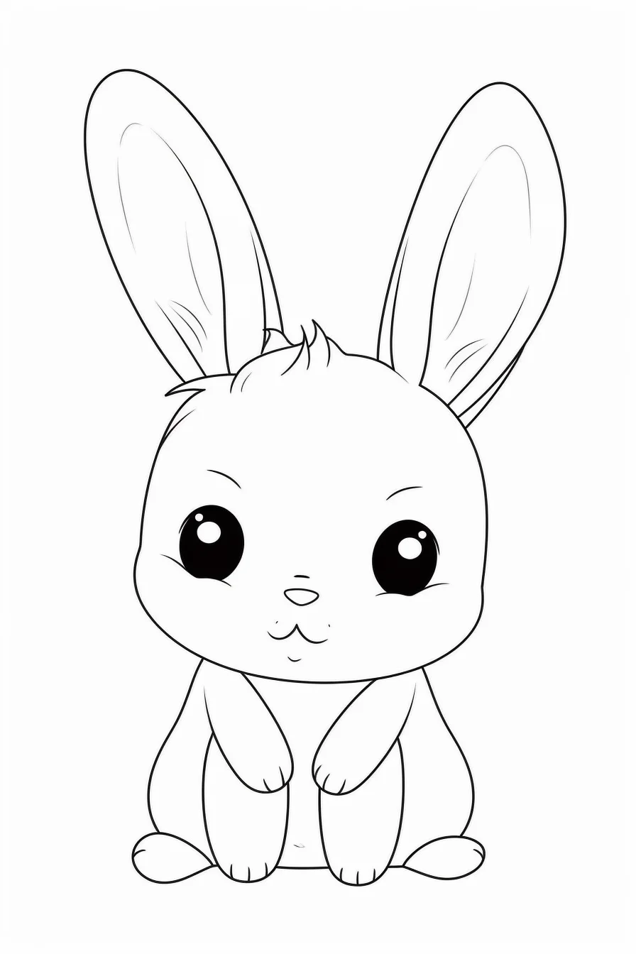 Bunny coloring pages for kids animals